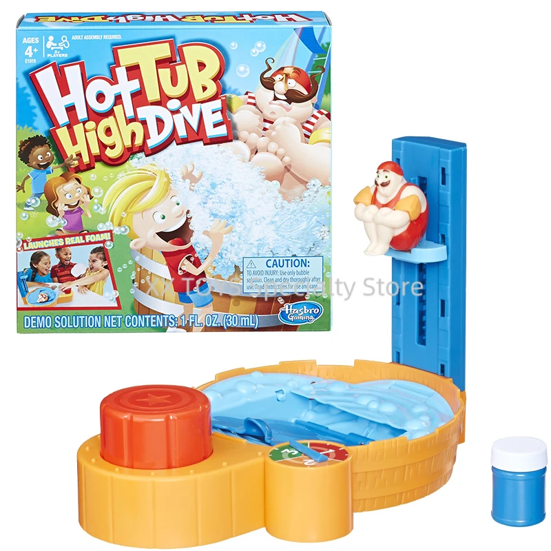 

Hot Tub High Dive with Bubbles Board Game Puzzle Social Toys Foam Bathtub Game Parent-Child Multiplayer Interactive Party Toys