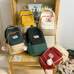 4Piece Set of Fashionable Canvas Backpacks for Girls New Trend Women Backpacks Fashionable and Versatile Women Backpacks