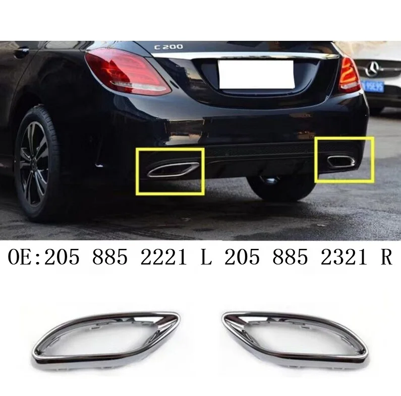 Exhaust pipe cover For Mercedes Benz W205 W213 W253 W177 W238 205 885 2321 R 205 885 2221 L