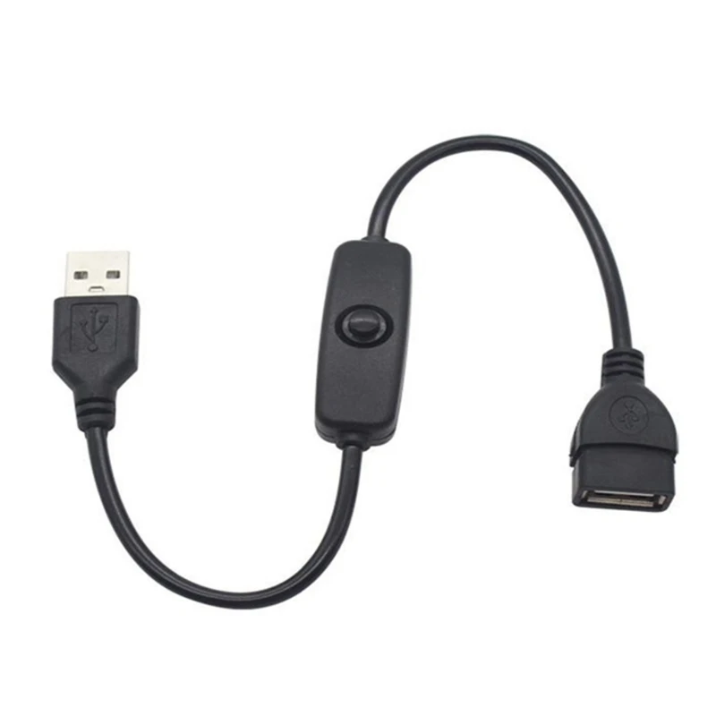 USB Extension Cord with Power Switches Male to Female USB Cable for LED Strips Driving Recorder USB Fan USB Desk Lamp