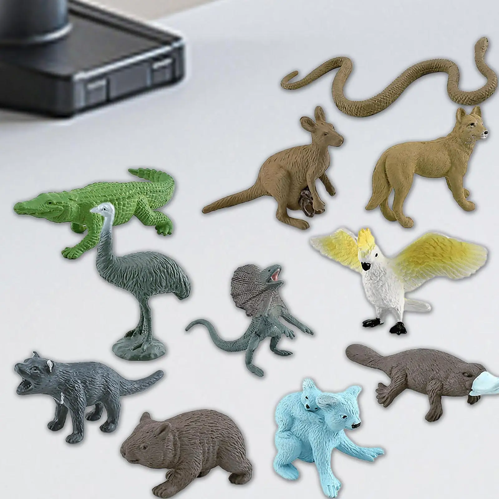 Animais Action Figure Model of Australian Animal, Decoração Desktop, 11 PCs