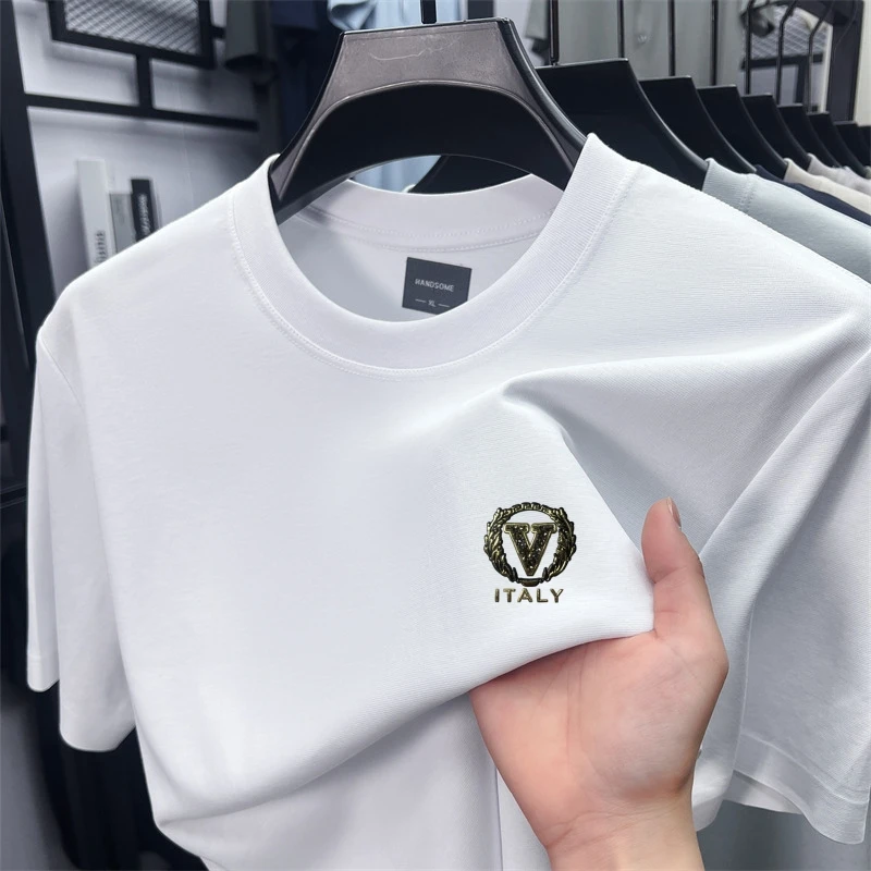 

Design High Quality Men's T-ShirtSummer New Fashion O-Neck Pattern Print Short Sleeve Breathable Half Sleeve Men's Clothing Top