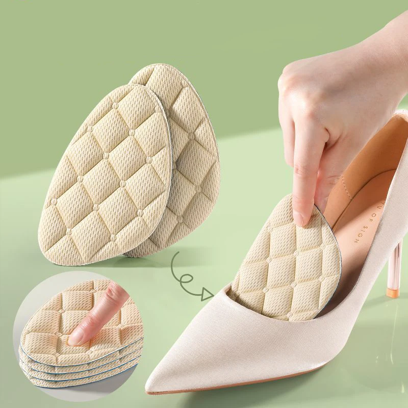 2pairs Women High Heel Forefoot Pads Pain Relief Shoe Filler Protectors Non-slip Half Insoles Reduce Shoe Size Padding Cushions