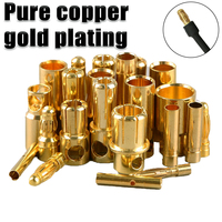 1Piece Gold Plated Banana Plug 2mm 3mm 3.5mm 4mm 5mm 6mm 8mm Female Male Bullet Connector For RC Servo Motor ESC Parts