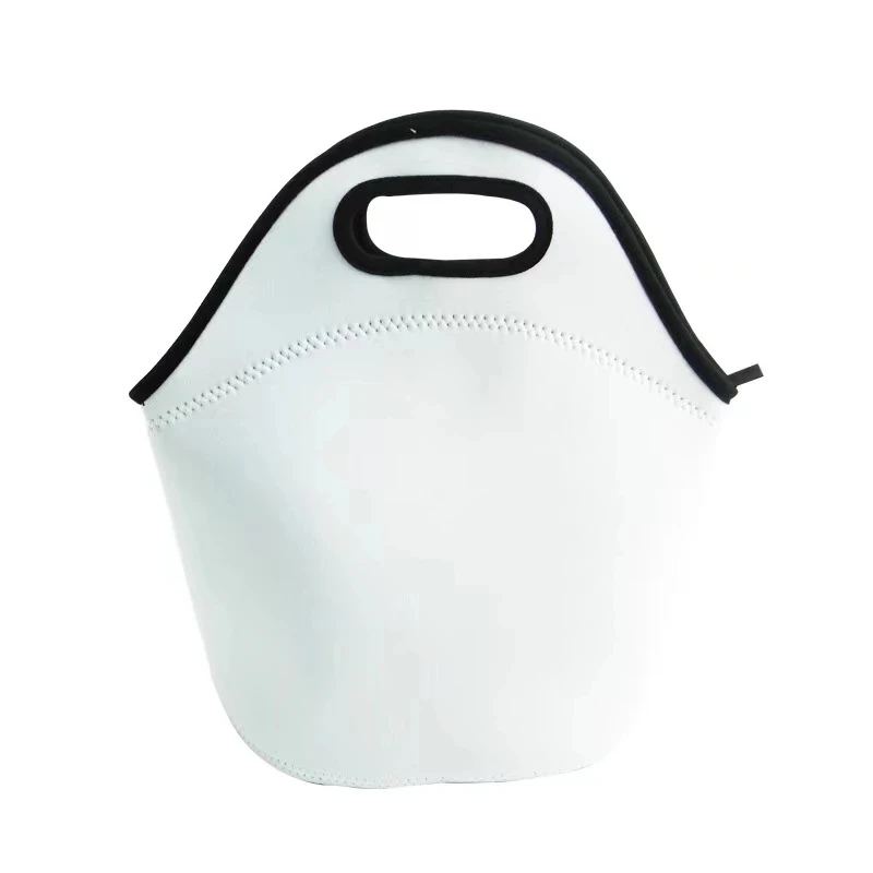 Sublimation blank Neoprene Portable Lunch Bag Thermal Insulated Bento Box Tote Cooler Pouch Dinner Container Picnic