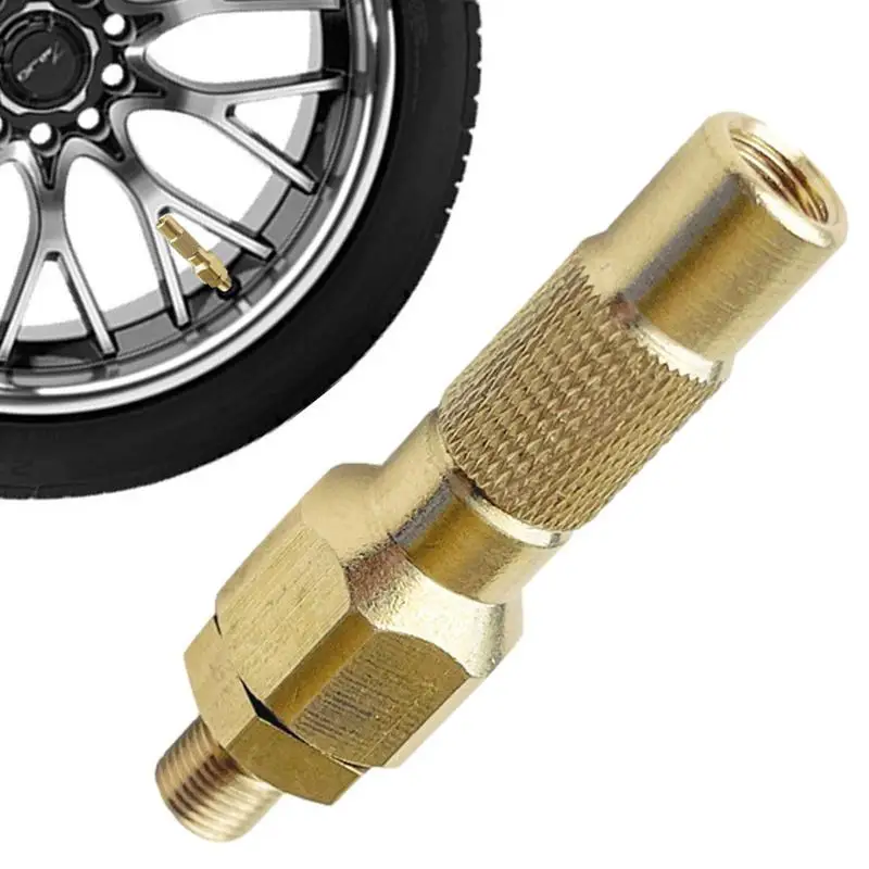 

Tire Valve Adapter Car Auto Brass Connector Adapter Air Inflation Tyre Brass Conversion Nozzle Tire Inflation Accessory For auto