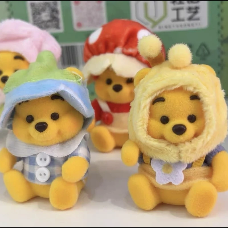 

Genuine Disney Winnie The Pooh Heartbeat Garden Puff Puff Series Blind Box Winnie Bear Collectible Figure Toy Child Kawaii Gifts
