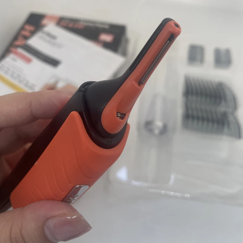 6 em 1 precisão elétrica micro sobrancelha orelha nariz trimmer remoção clipper barbeador pessoal cuidados com o rosto aparador de cabelo com luz led