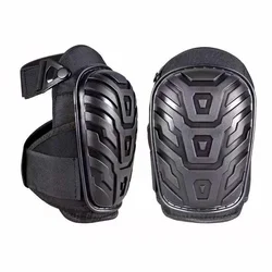 1 Pair Professional Knee Pads with Adjustable Straps Safe EVA Gel Cushion PVC Shell Knee Pads for Heavy Duty Work