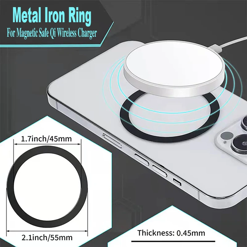 Sticker Ring For Magsafe Wireless Charging For iphone 13 Pro Max 12 Mini Mobile Phone Magnetic Wireless Charger Metal Plate