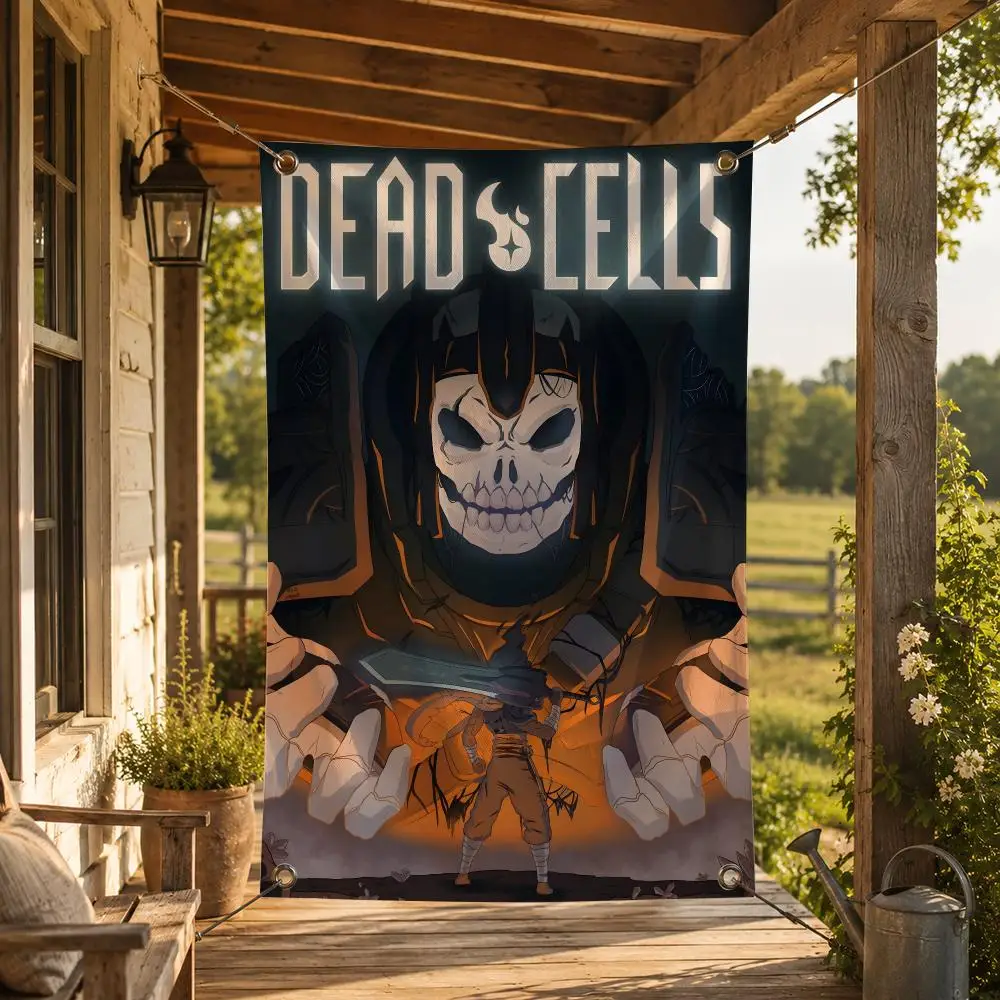 Game D-Dead Cells Flags Decorative Flag Banner for Indoor Outdoor Wall Garden Yard Porch Patio Home Party Decor