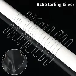 Multi-style Necklace Chains 925 Sterling Silver Pendant Silver Plated Copper Water Wave Female Clavicle Chain Fashion Jewelry