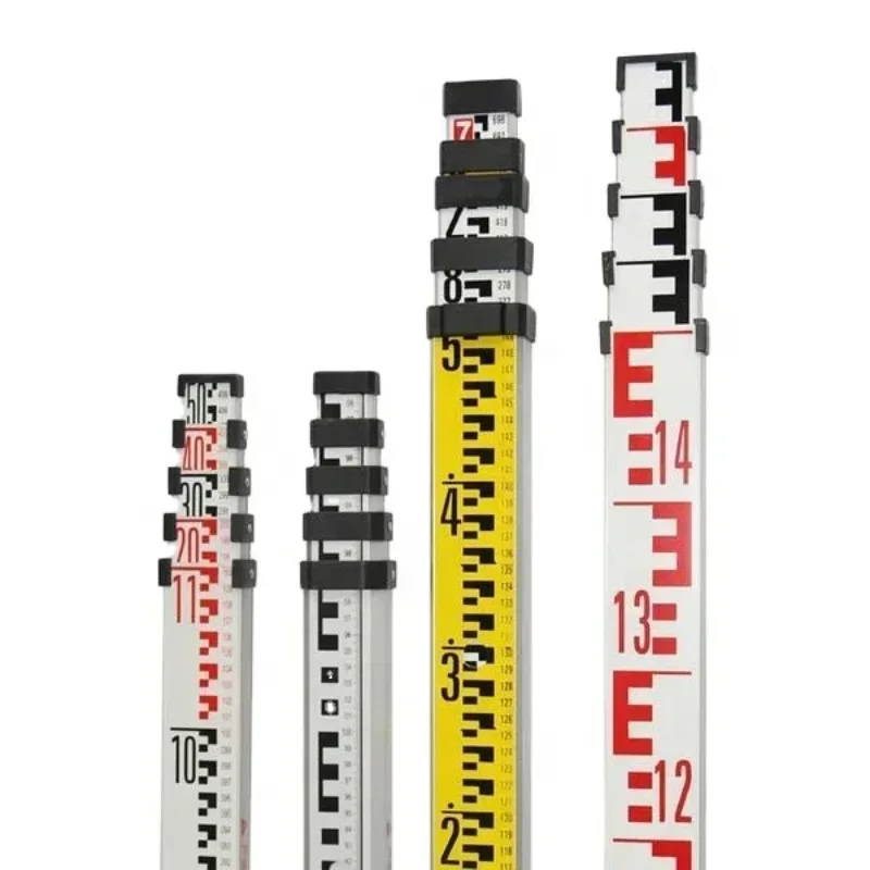 Hot Sale 5M 5 Section Telescopic Surveying Tools Leveling Staff Aluminium Rod With Carry Bag Hot sales 3