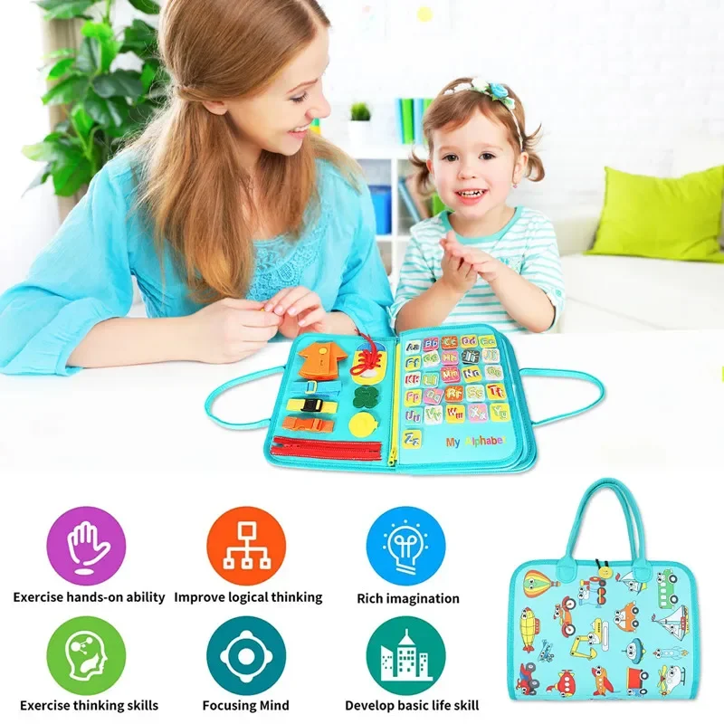 Zabawki planszowe Baby Busy, zabawki sensoryczne dla dzieci Montessori, edukacja w wieku przedszkolnym, zabawki do gier umiejętności motorycznych