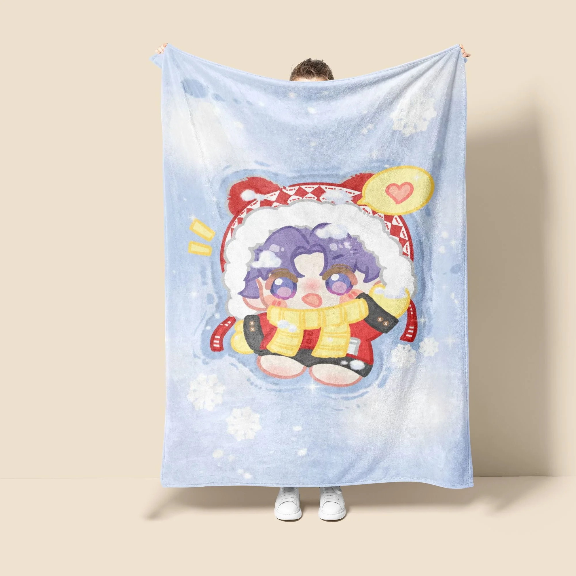 

Фланелевое одеяло для косплея Love and Deep Space Surrounding Rafayel Q Version, студенческое индивидуальное шаль-одеяло