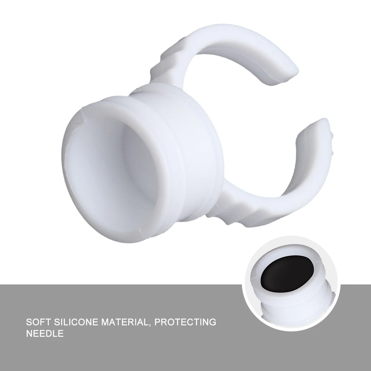 

500 шт., держатель для чашек с ресницами для пигментов и чернил, размер M, белый, идеально подходит для чашек для татуировок и бровей