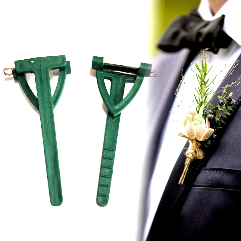 T-Shaped Corsage Safety Clips Flower Wedding Brooch Making Materials Floral Boutonniere Magnets Corsage Brooches Magnet