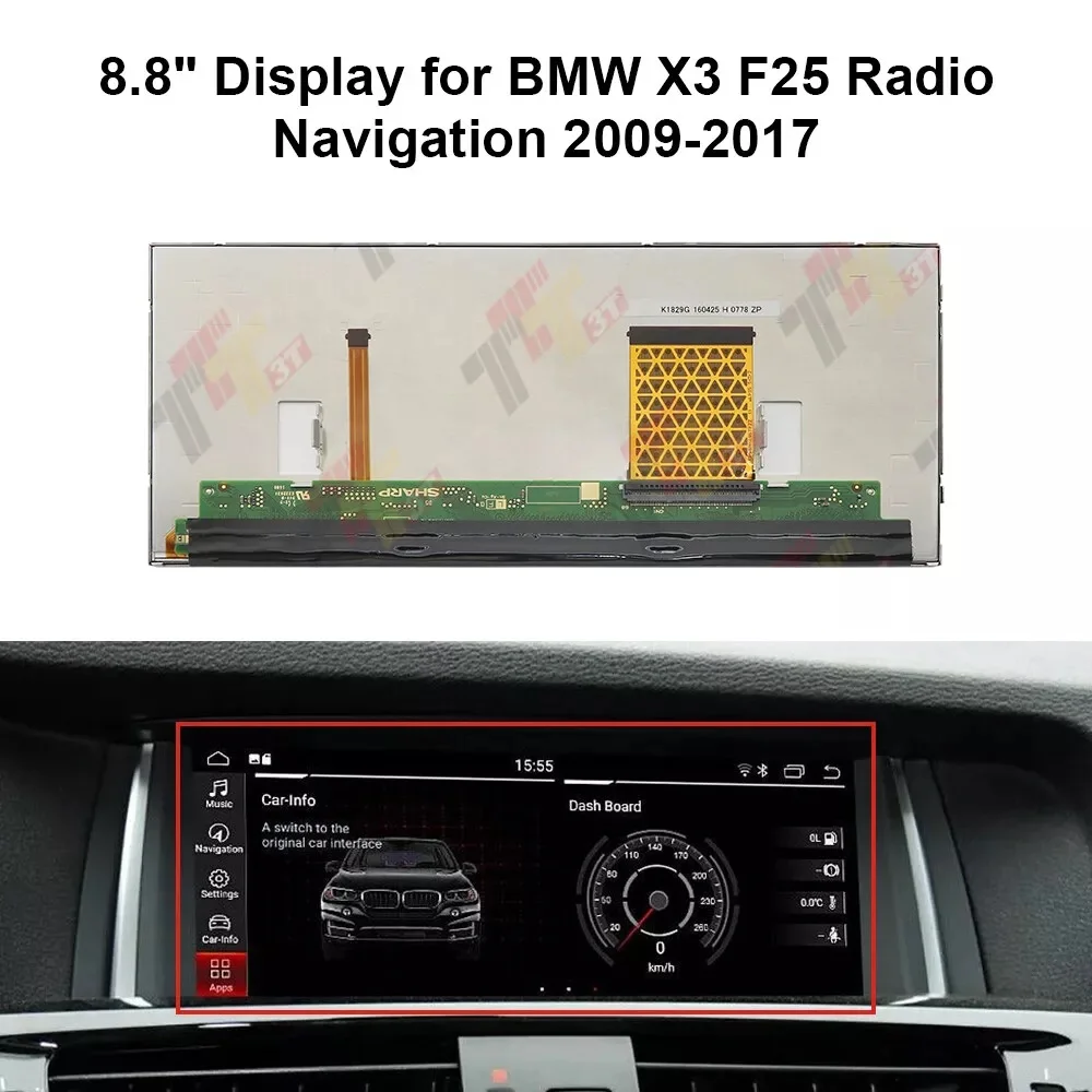 

8,8-дюймовый дисплей для BMW X3 X4 F25 F26 NBT EVO, радионавигация