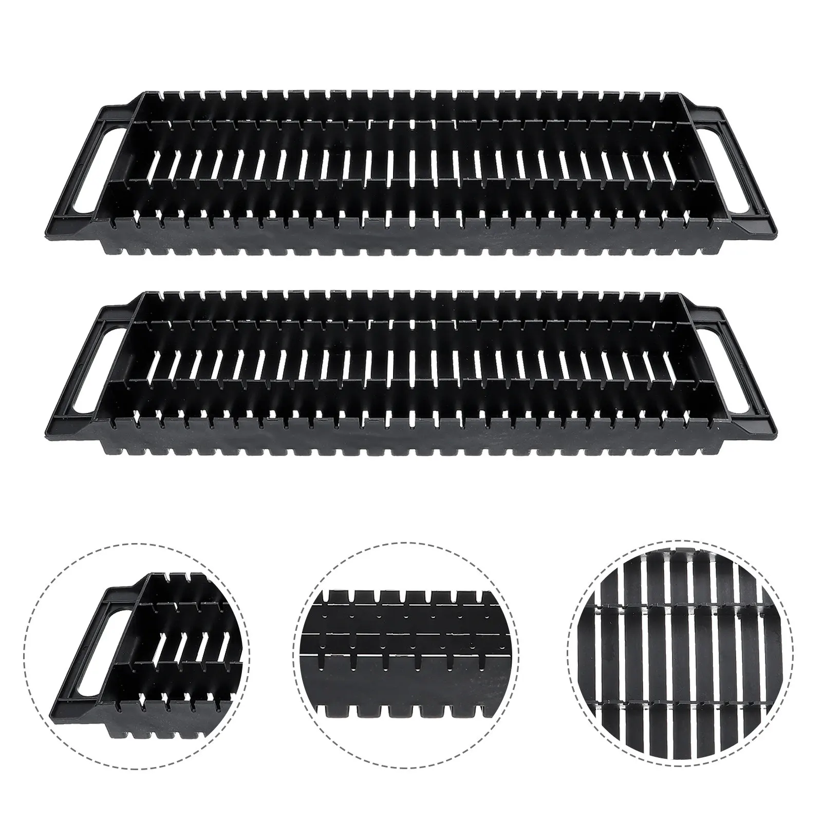 

2Pcs Anti-Static Bar Rack Dual-Ear Static Frame Black 25-Slot Pcb Circuit Board Storage Holder Pcb Rack Anti-Static Bar Bracket