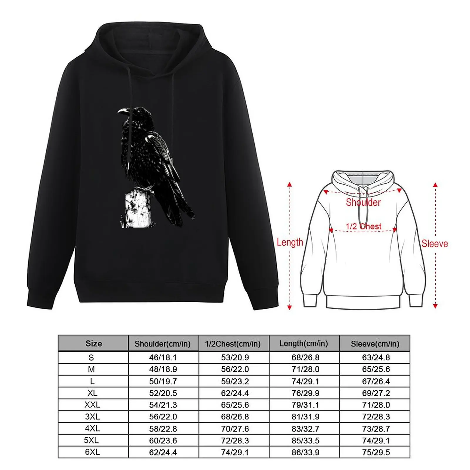 Kruk # 1 na czarnym Pullover Hoodie anime ubrania oversize bluza z kapturem