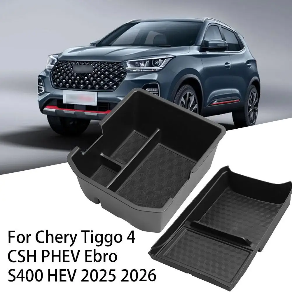 Car Storage Tray For Chery Tiggo 4 CSH PHEV Ebro S400 HEV 2025 2026 Armrest Storage Box Central Control Lower Tray K6K6