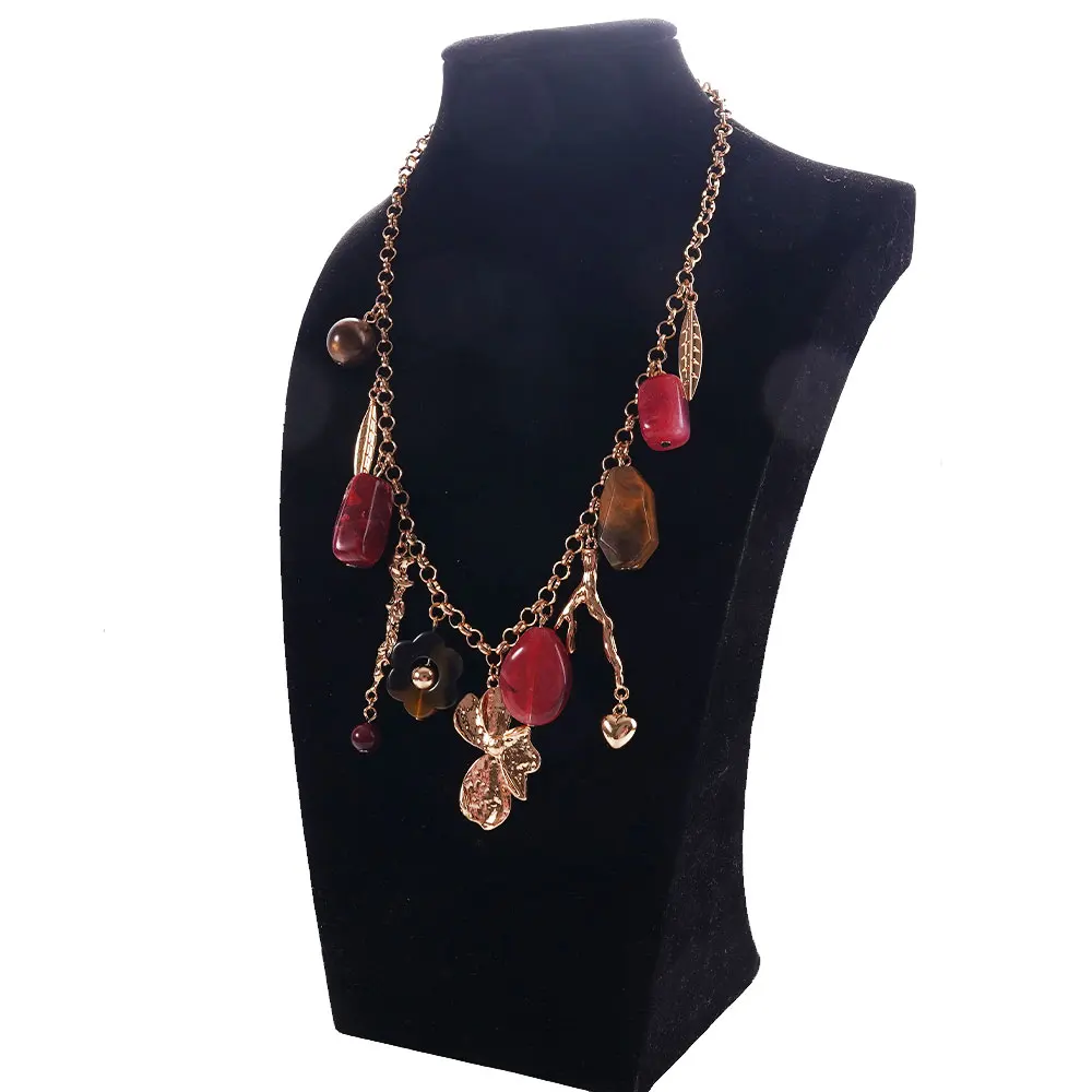 الإبداعية الفولاذ المقاوم للصدأ زهرة البتلة قلادة قلادة المؤنث تصميم أنيق حساسة مجوهرات هدية للنساء #3