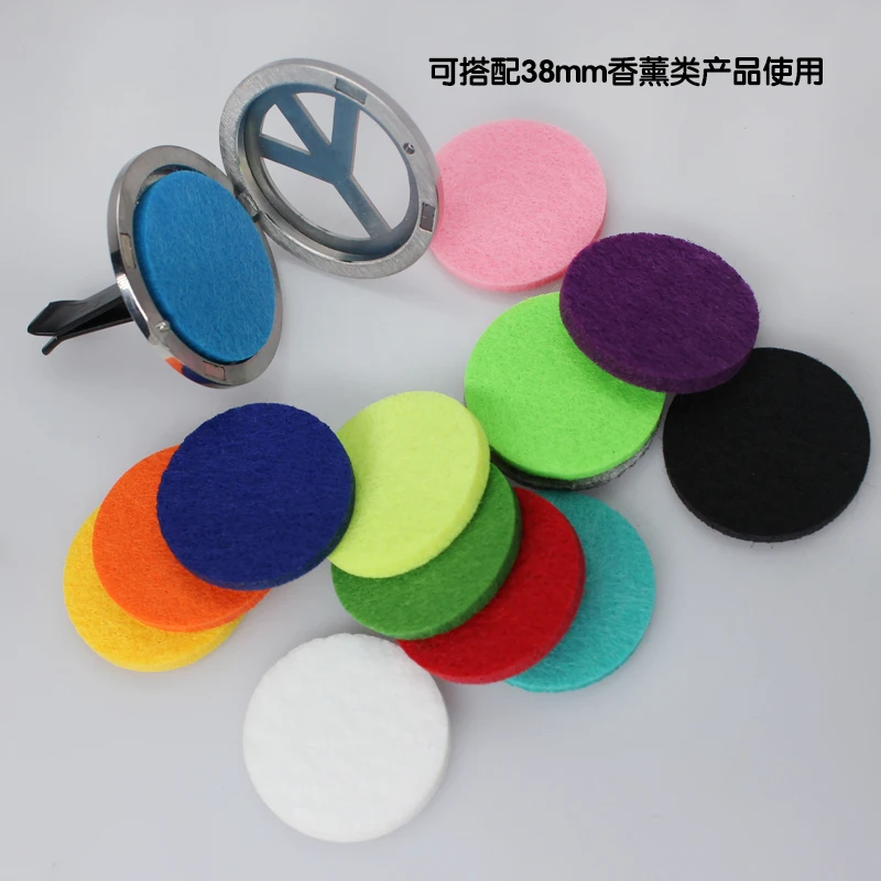 100Pcs/Lot 30mm Diffuser Colorful Refills Felt Pads Fit 38mm Essential Oil Aroma Locket Random Color