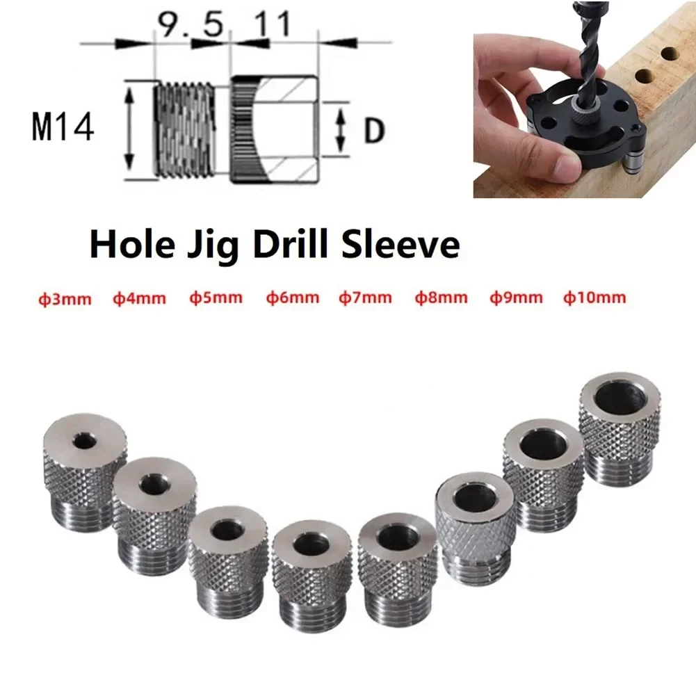 Pocket Hole Jig Drill Sleeve 3mm-10mm For Woodworking Drill Guide Bushing For Doweling Jig Hole Drilling Guide Locator Carpenter