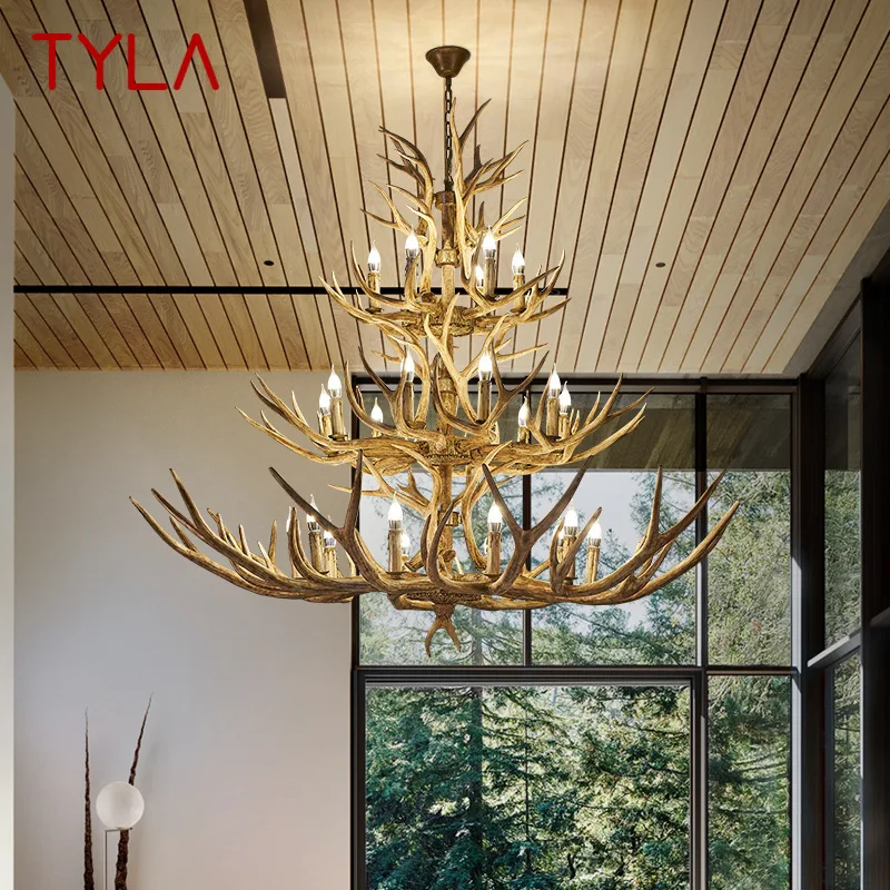 

TYLA Modern Antler Led Pendant Lights Creative Chandelier for Living Dining Room Decor Fixtures