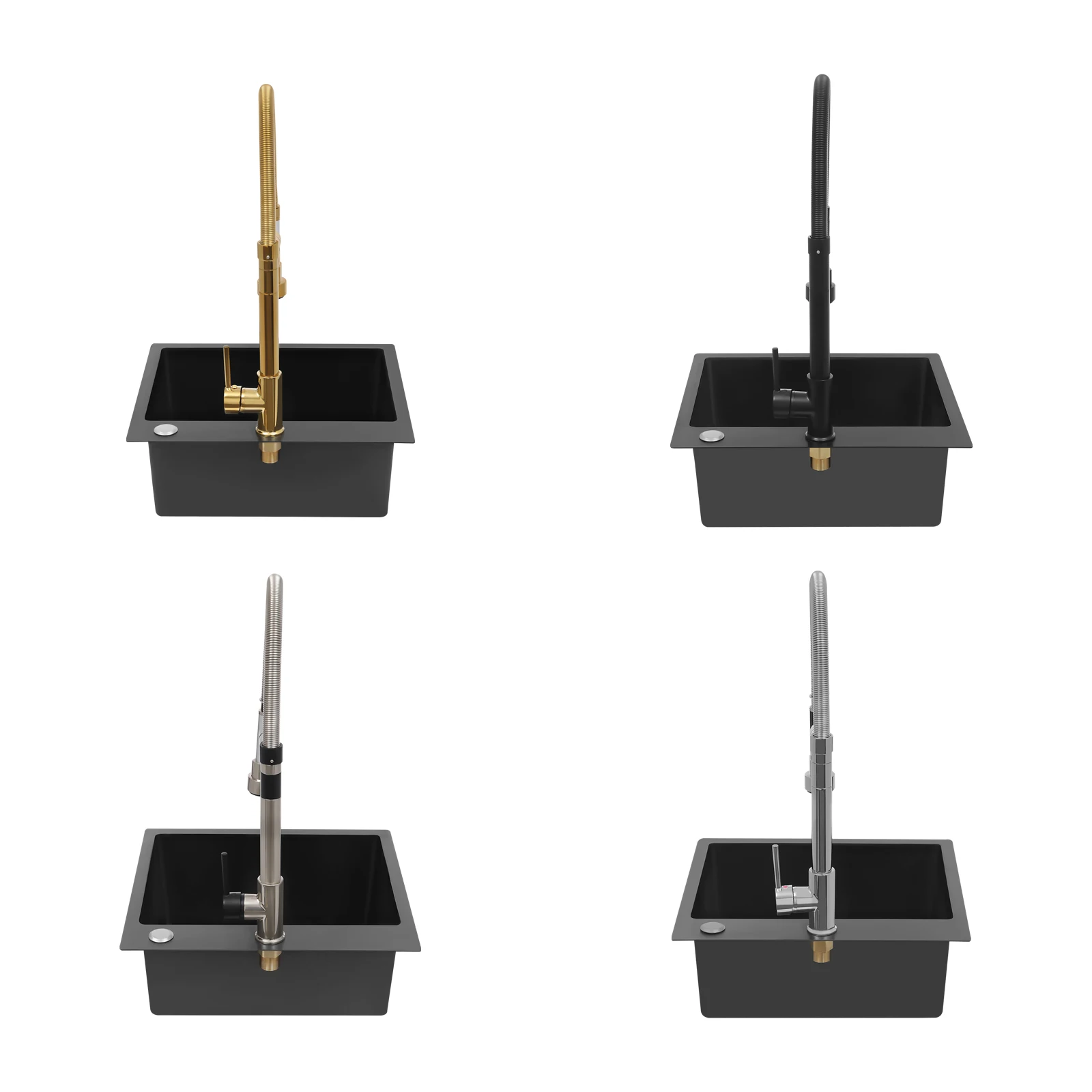 Pull Down Kitchen Faucet Single Handle Stainless Steel Faucets 360 Swivel Mixer Tap Dual Function Spray Head