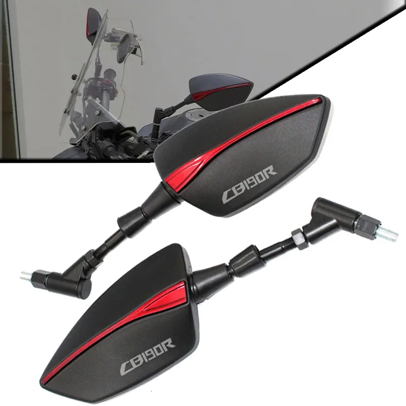 1 Pair Motorcycle Rear View Mirrors For Honda CB190R 300 CB400 SF CBR650 R GROM MSX125 10mm 8mm Back Side Convex Mirror