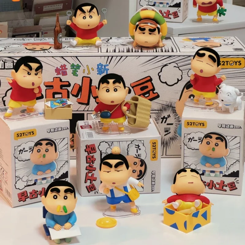 

Original Crayon Shin Chan Small Potato Retro Classic Face Blind Box Kawaii Anime Figure Model Decoration Toy Birthday Gift