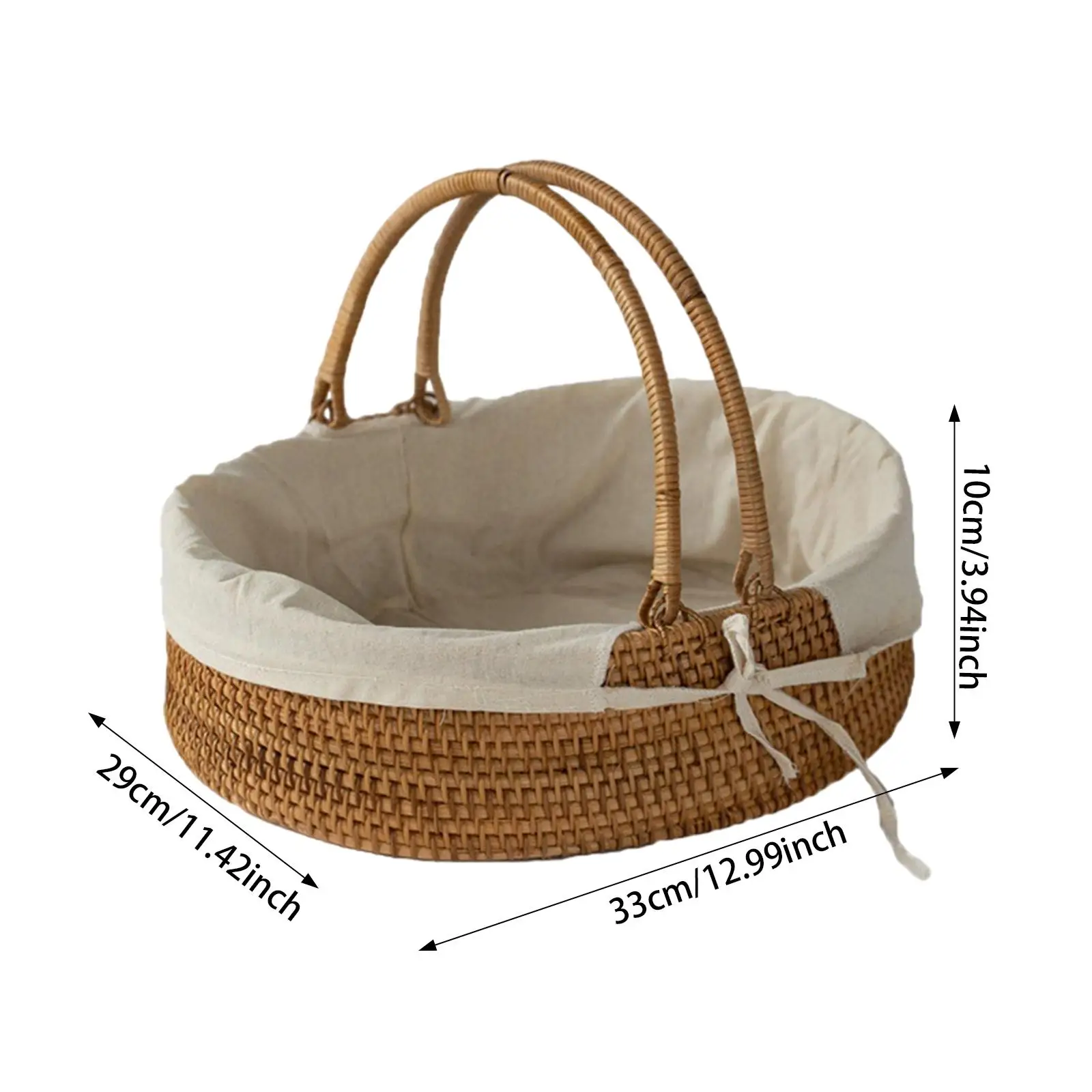 Picnic Flower Basket Home Storage Organizer Baskets Multi-scenario Sturdy