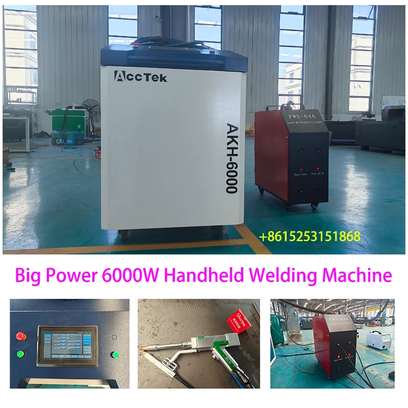 6kw Laser Welders Handheld Portable Laser Welding Machine 6000Watt For Metal Steel Stainless Steel Easy Carry