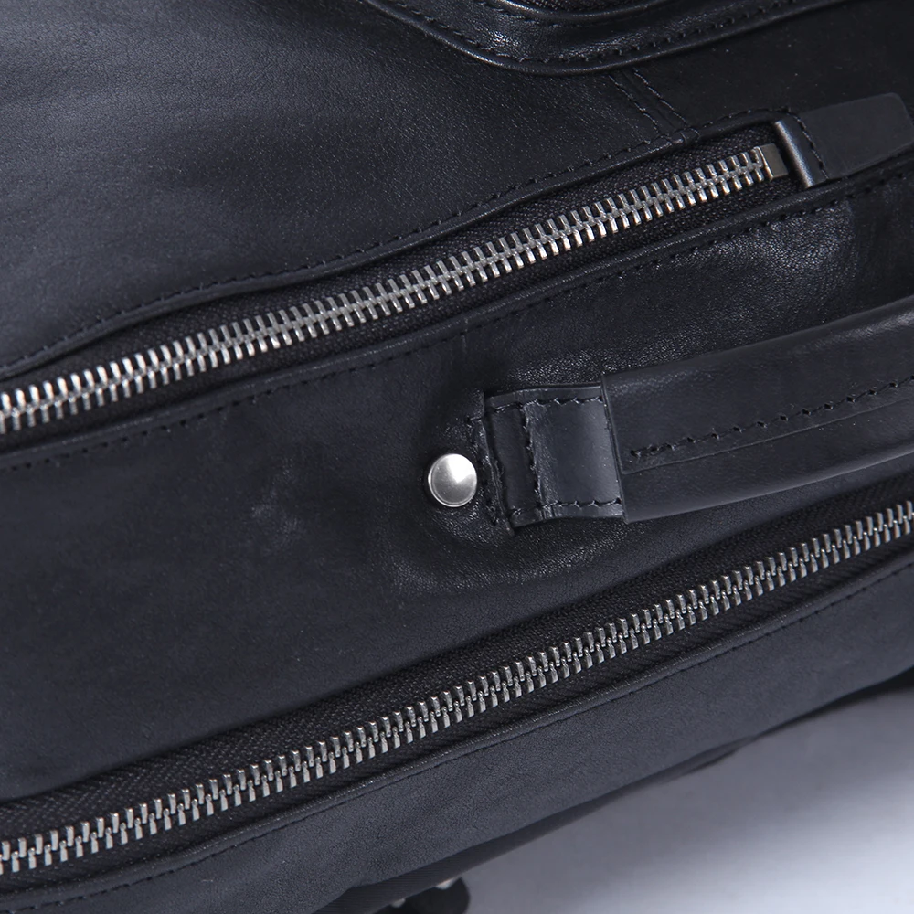 S.WORKER Lässiger Rucksack aus echtem Leder für Herren, 15-Zoll-Laptop-Rucksack aus Rindsleder, handgefertigt, modischer Preppy-Stil, Schultasche, Tagesrucksack – Detail 13