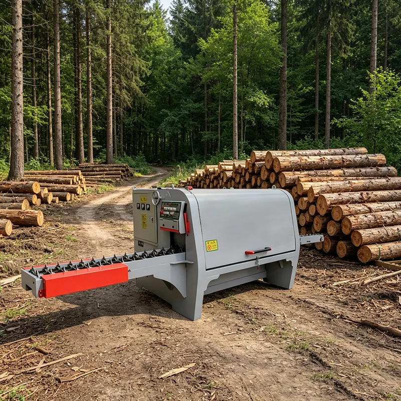 Industrial Wood Log Multi Rip Saw Anti-Vibration Frame Timber Cutting Machine for Long Time Operation