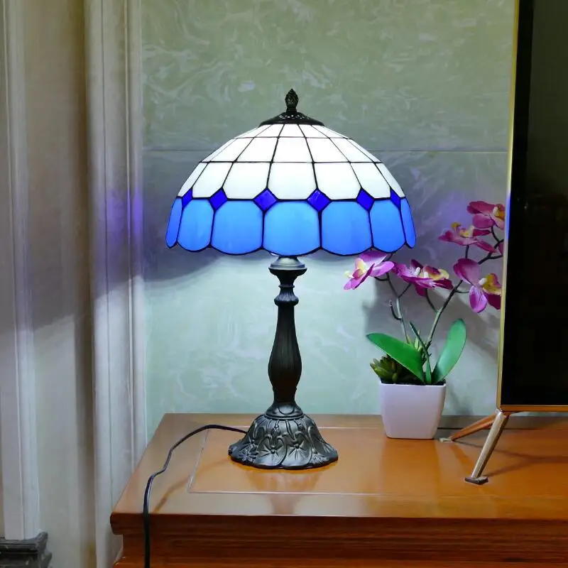 Creative Art Colored Glass Lampshade Floor Lamps Living Room Bedroom Bedside Table Dining Room Hotel Lobby LED Standing Lights