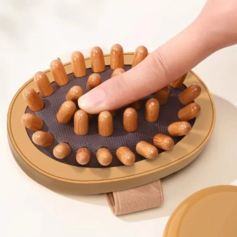 1PC Body Anti Cellulite Brush Soothing Wooden Essential Oil Spa Air Cushion Massage Hair Comb Scalp Massage Brush Body Massager - view 5