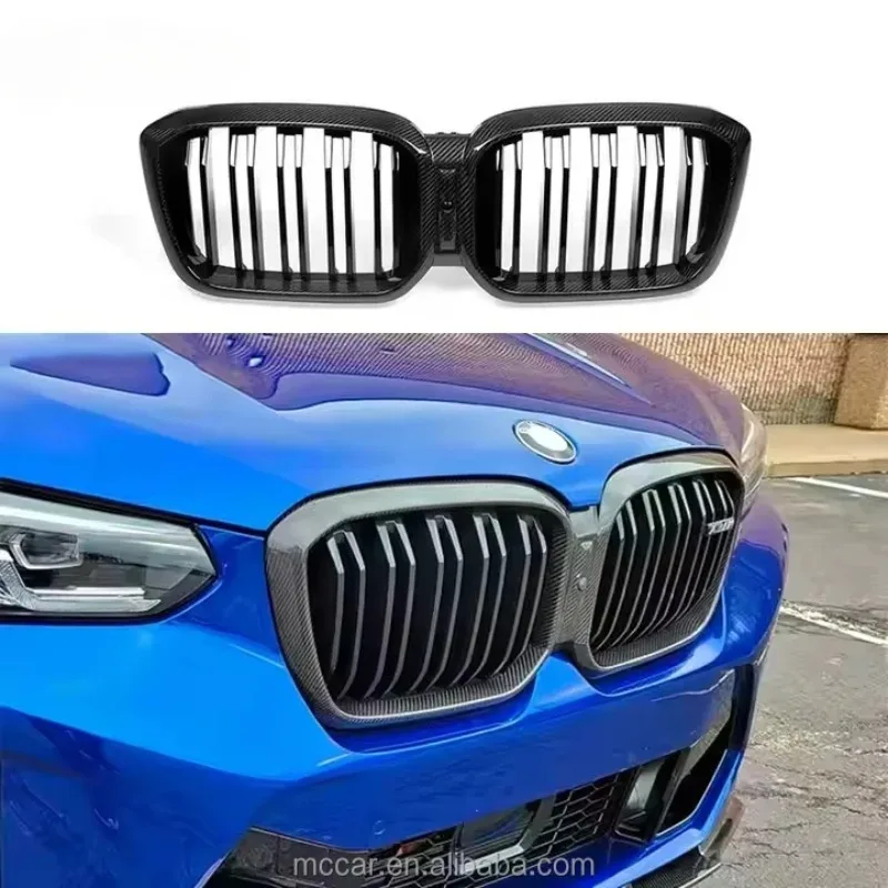 Hot Selling Car Grille Suitable For BMW F98 X4M LCI Style Carbon Fiber Front Bumper Intake Grille