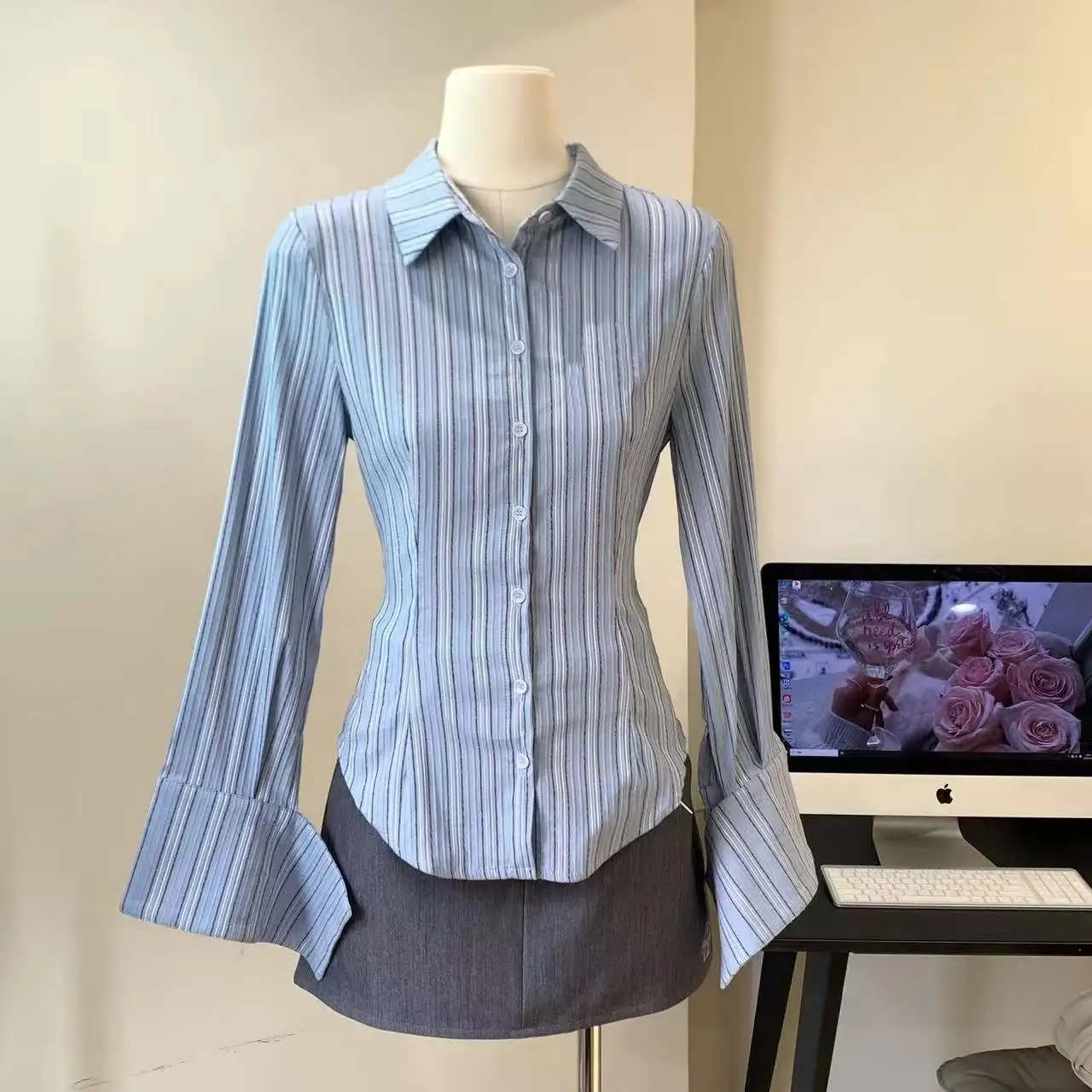 Solid Soft Casual Y2K Harajuku Long Sleeve Tops for Women Japanese Sweet Aesthetic Shirts Daily Street Tees Chic Autumn Outfit