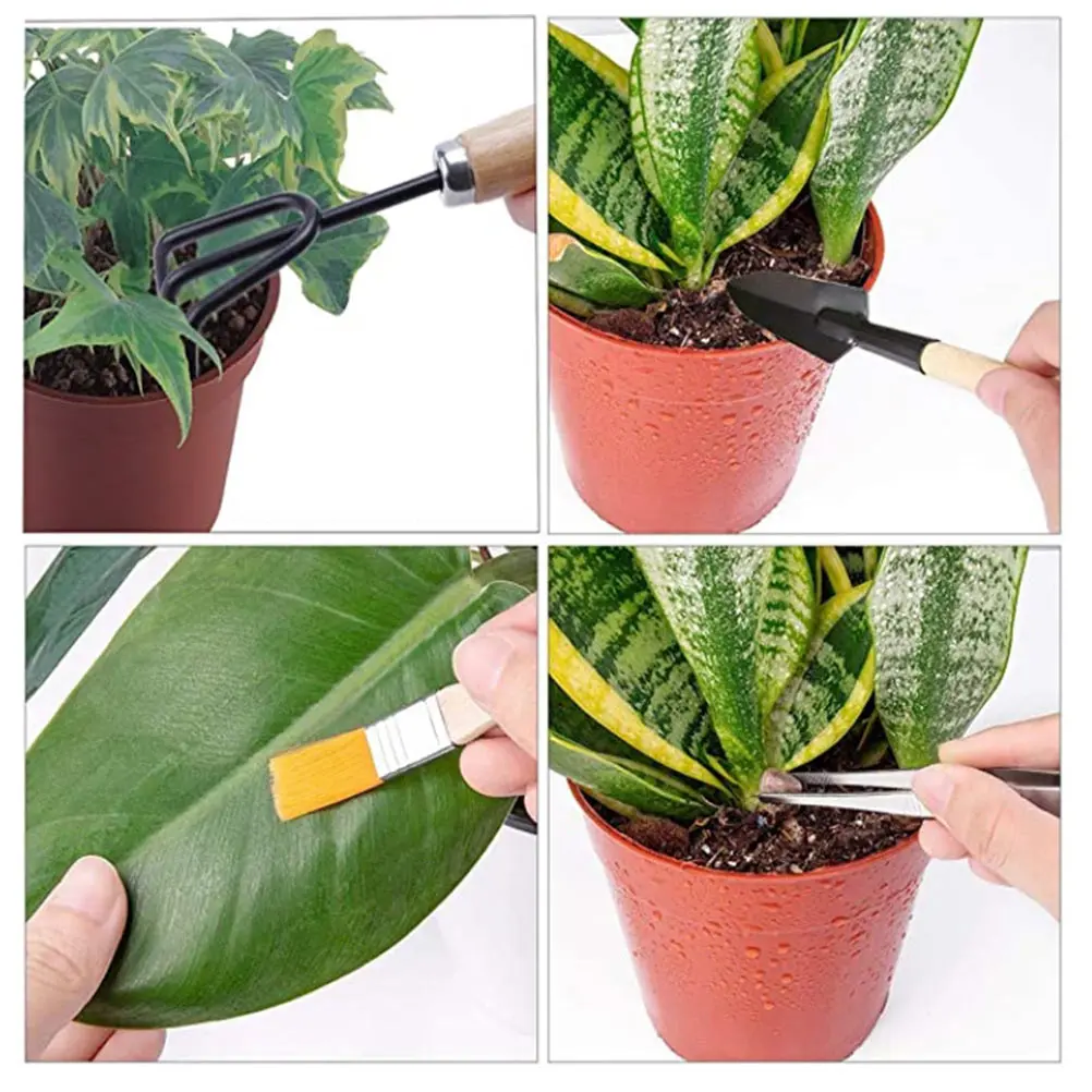 

10pcs Garden Tool Set Mini Gardening Kit Succulent Tools Plants Small Wood Reusable Environmentally Friendly Durable