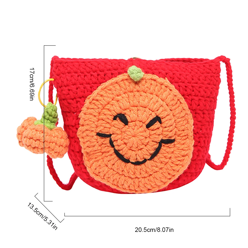 حقيبة كتف كروشيه للهالوين للنساء حقيبة ساعي البريد حقيبة يد كرتونية مبتكرة محفظة حقيبة مضحكة للتسوق والسفر #6