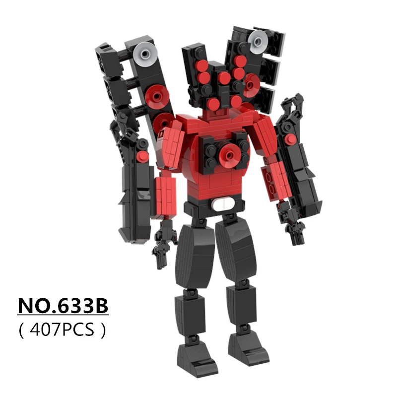 407 قطعة/المجموعة جديد Skibidi المرحاض تحديث المتكلم رجل اللبنات DIY تيتان Mecha MOC الطوب نموذج لعب للأطفال هدايا عيد الميلاد