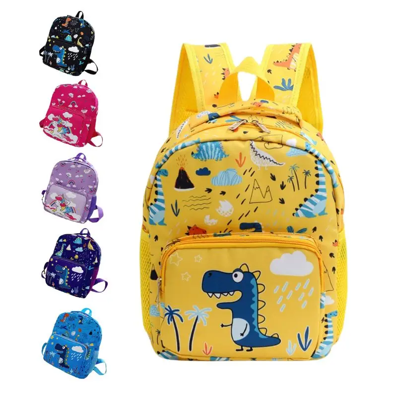 Mochila De Viaje de edición limitada para niños y niñas, Bolsa Escolar de dibujos animados, unicornio, dinosaurio, superventas