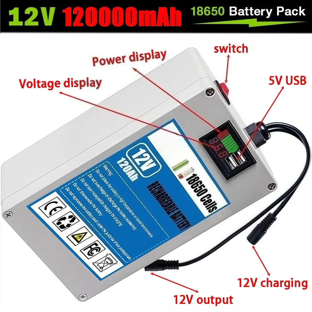 

12V 100Ah DC lithium-ion rechargeable battery is a versatile and high-capacity rechargeable battery