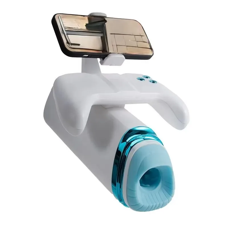 Men's Telescopic Heating Masturbator with Handle Control Audio-Visual Automatic Vibration Airplane Cup Sexual Pleasure Device