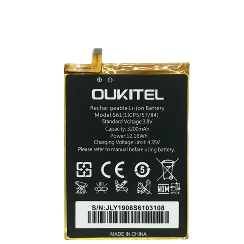 

New S61 Battery for OUKITEL U25 /U25 Pro Mobile Phone