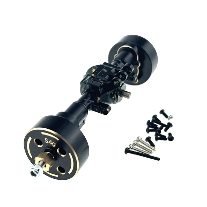 Fit for MJX 1/18 H18P RC Car Metal Upgraded Rear Axle Assembly with Counterweight Accessories to Enhance Body Balance