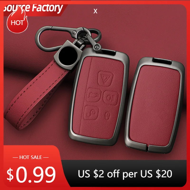 

Автомобильные наклейки, кожаный чехол для ключей из цинкового сплава, держатель для Land Rover Range Rover Discovery 5, спортивный для JAGUAR XE XF XJ