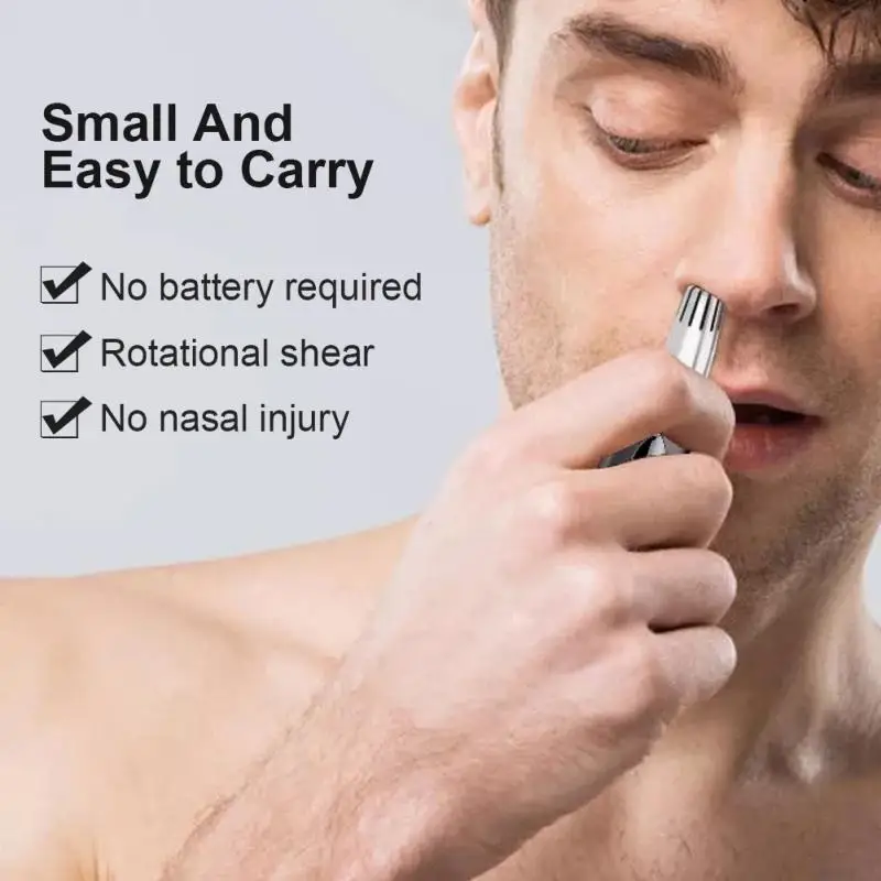 Portable Nose Hair Trimmer With Brush High Quality Manual Nose Hair Scissors Men\'s Nose Ear Trimmer Nose Hair Cutting Tools